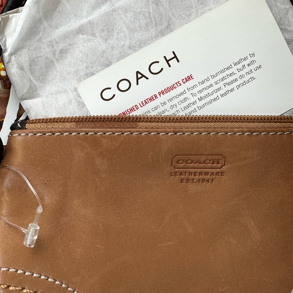 COACH leather wristlet